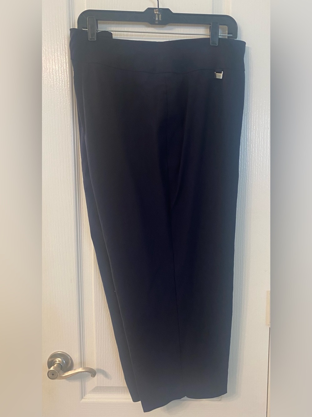 Alfani Navy Straight-Leg Capris with Subtle Metal Accent